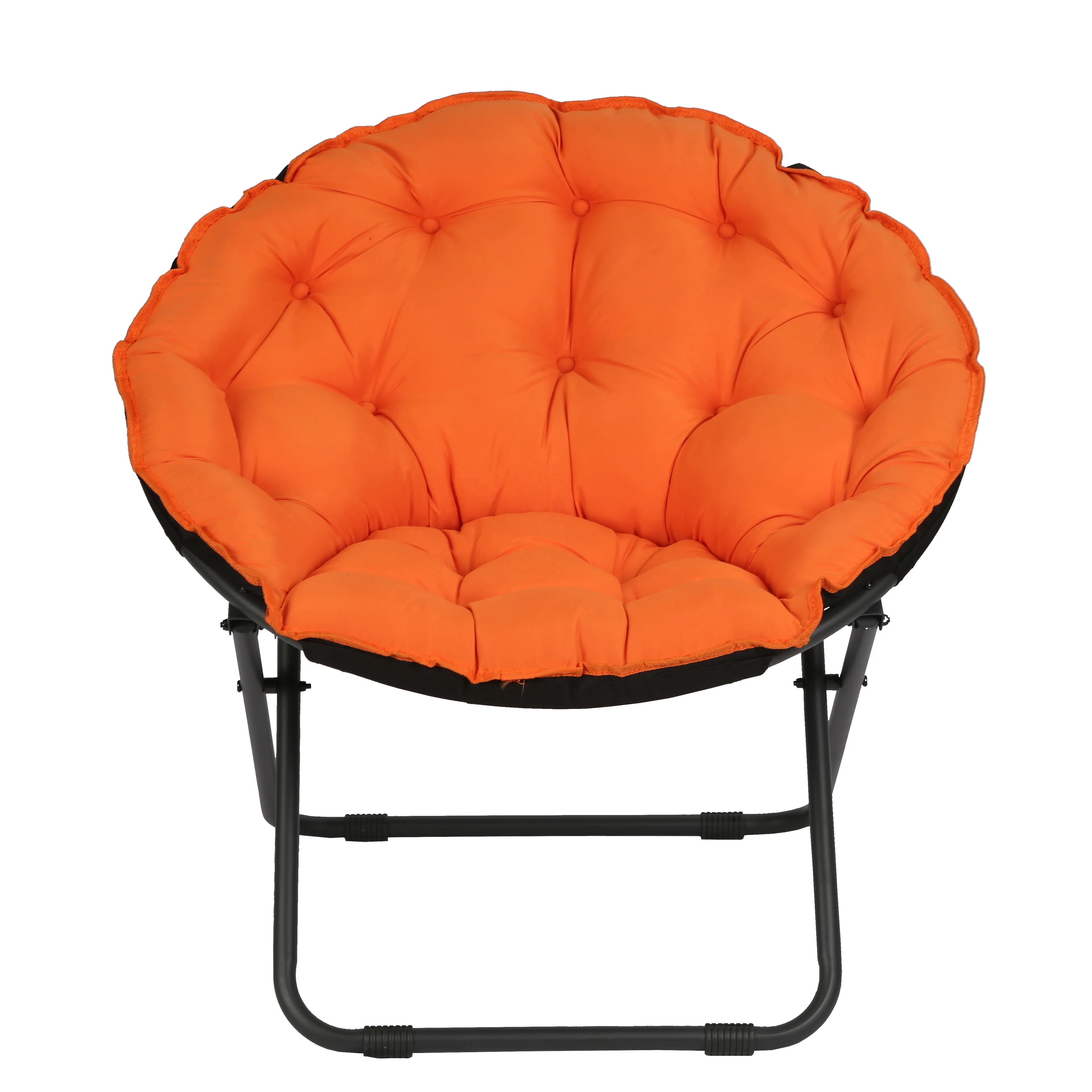 
New Product Camping Padded Cheap Large Saucer Folding Moon Round Chairs 