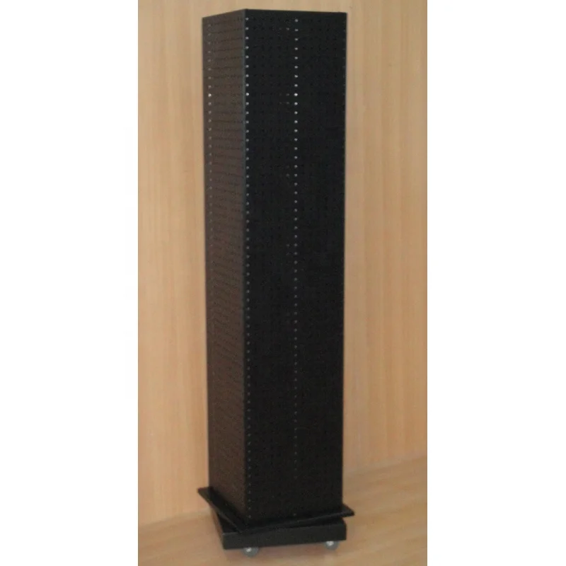 store promotion steel retail rack pop  floor metal spinning pegboard display stand for key rings novelty magnets