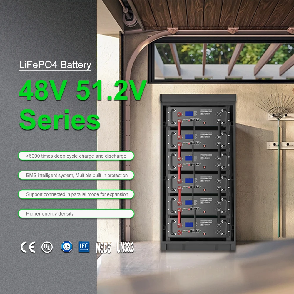 6000 велосипедная стойка LVFU 48 В батарея Lifepo4 50Ah 100Ah 300Ah51.2V 10Kwh Солнечная литий-ионная 48V 200Ah