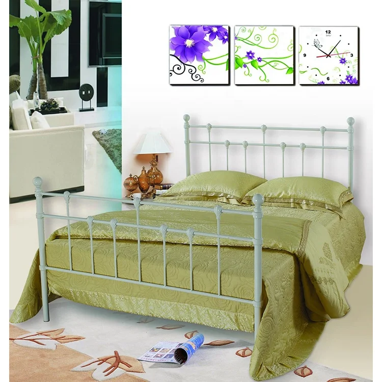 King queen size metal bed wrought iron metal beds optional color metal bed furniture DB-710