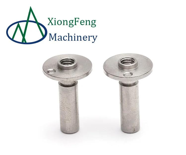 High Quality Standard 304 Stainless Steel Round Head Pin Shaft Flat Head With Hole Cylindrical Pin Straight Locating Pins
