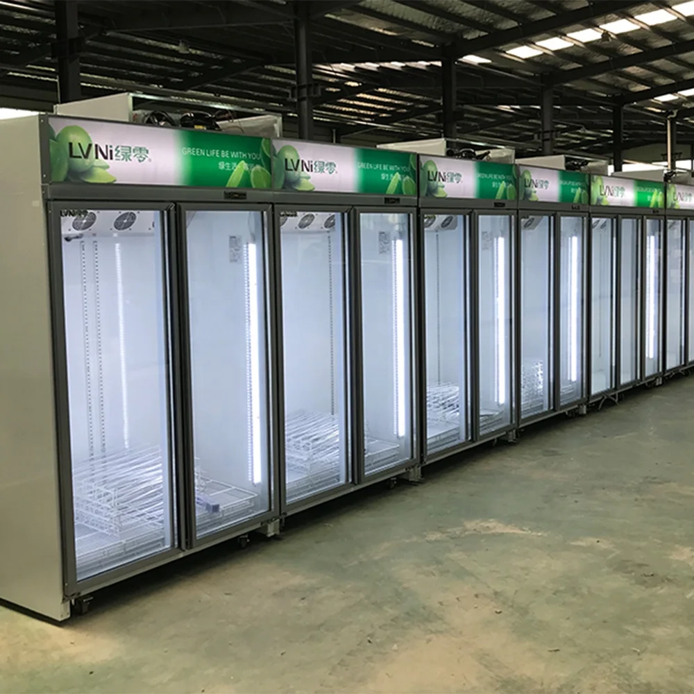 Display refrigerator glass door big capacity back bar cooler beverage fridge drinks showcase freezer