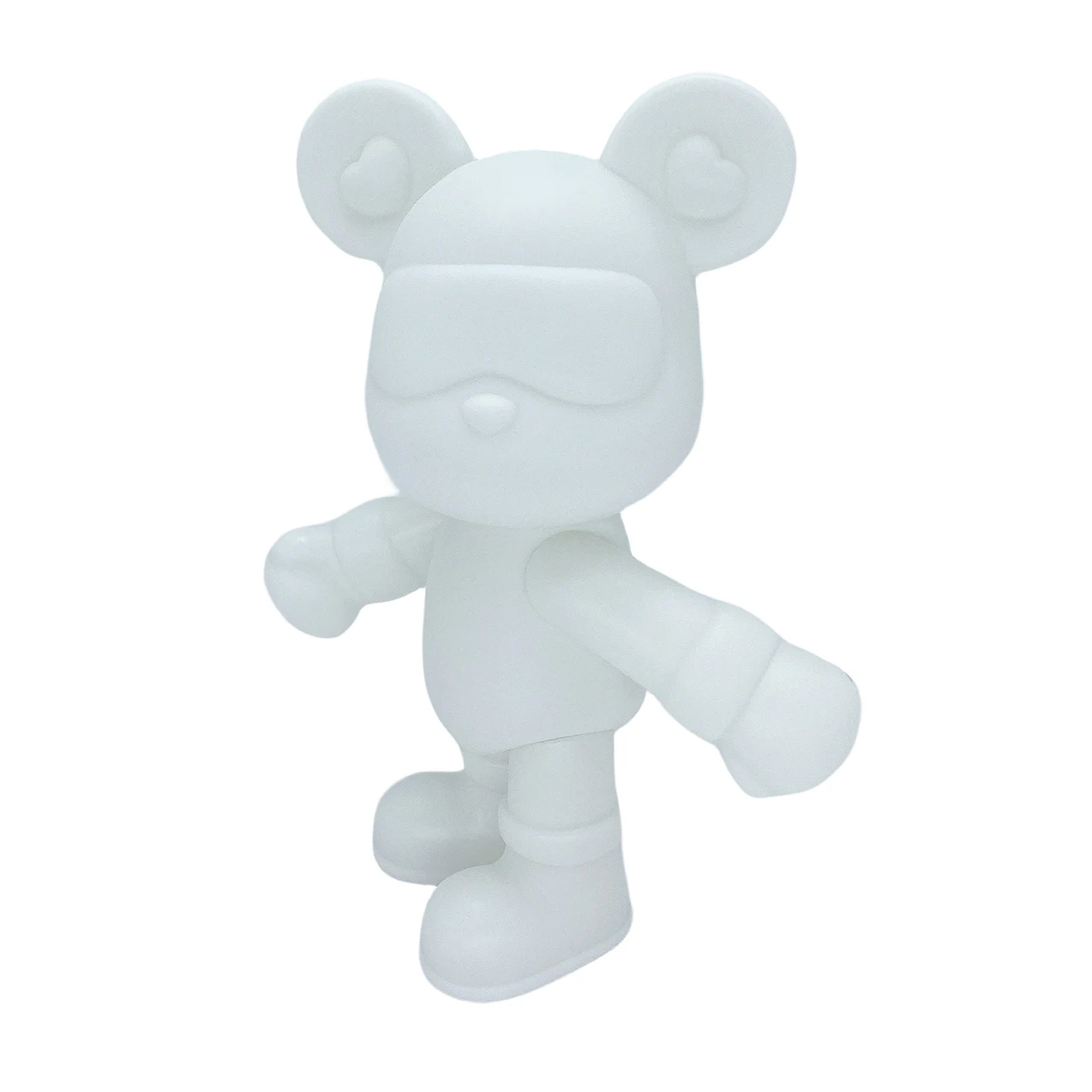 DIY handmade crafts cool bear fluid violent bear embryo white bear coloring fluid art painting vinyl statue