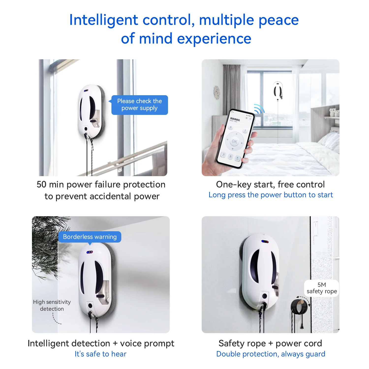 77mm Ultra Thin Window Cleaning Robot Water Spray Powerful Suction Cleaner for Glass Window Washer