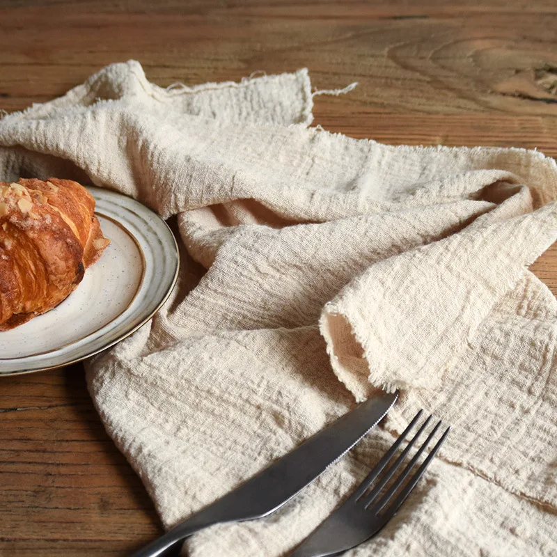 Chic Wedding napkins decoration event table napkin stone washed dusty blue napkins