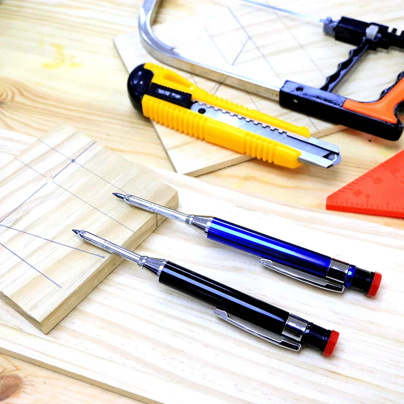 Bview Art Supplies Woodworking Construction Mechanical Pencil Deep Hole Pencils Marking Tool for Scrolls Scribes Woodworker