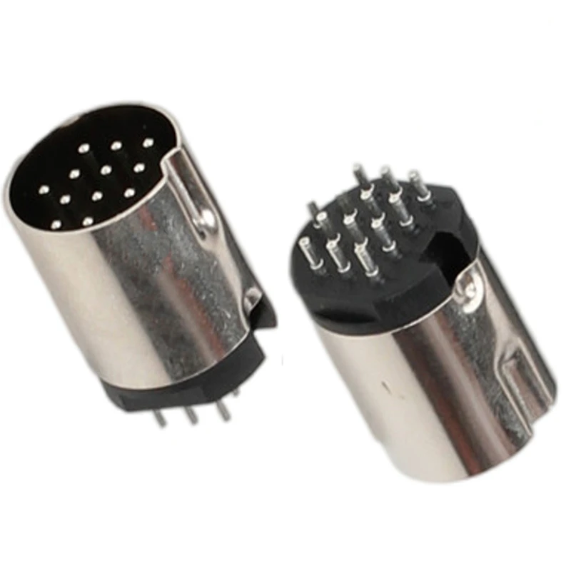 OEM custom black 13 PIN male MINI DIN big din connector midi extension cable