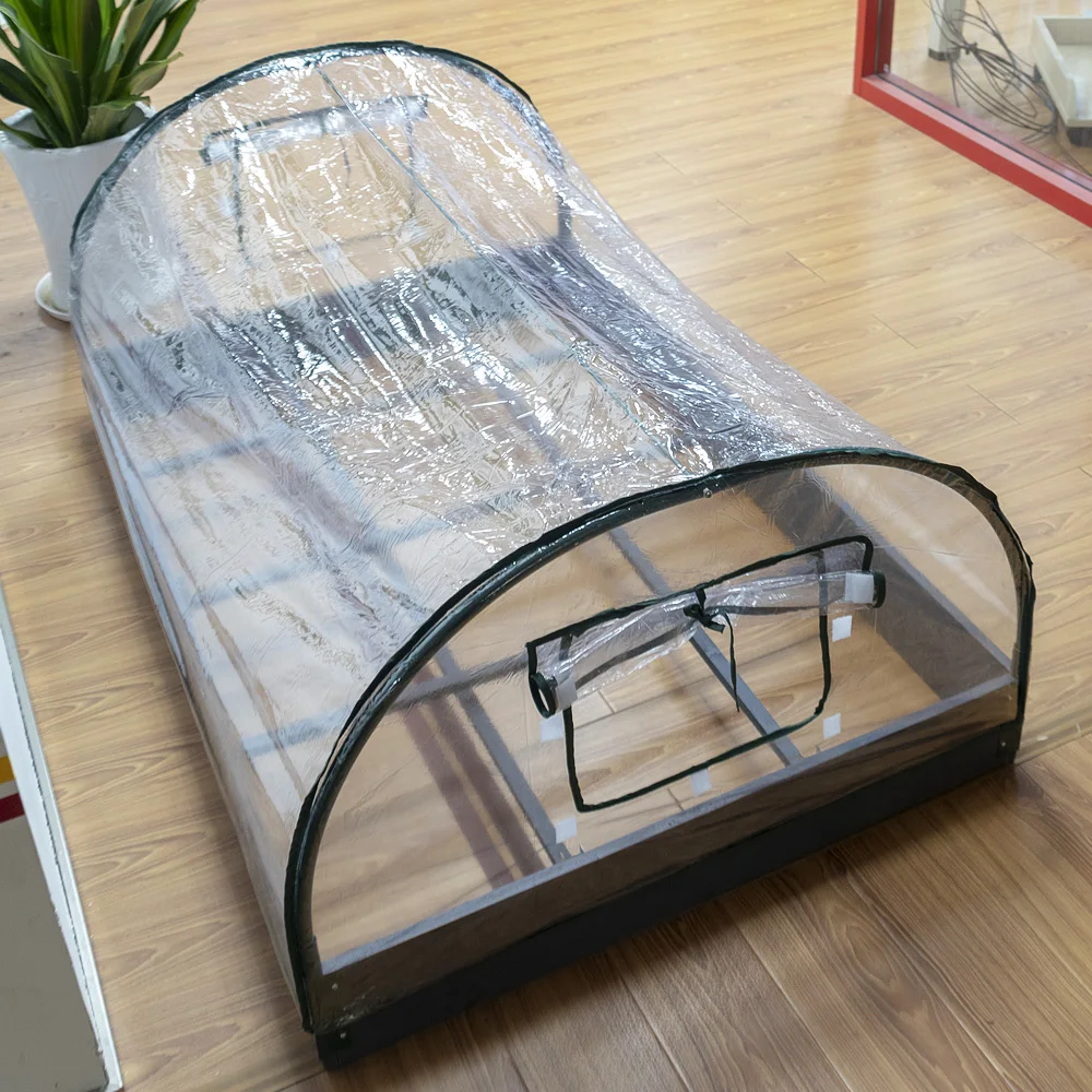 Garden Bed with Grow Grid Plant Box with  Plastic Cover Greenhouse for Home and Garden