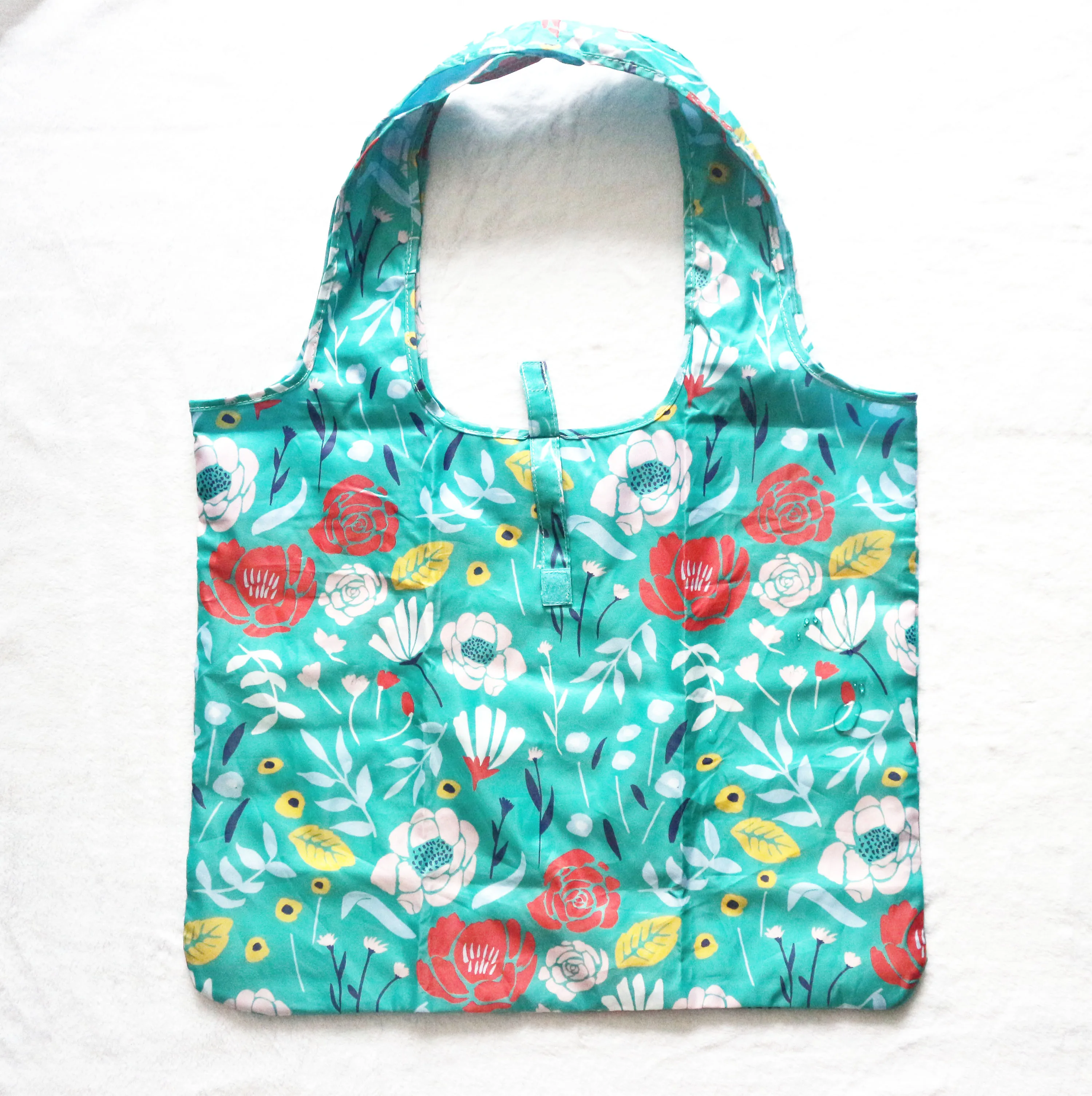 Custom Nylon Foldable Grocery Bags Eco-friendly RPET Ripstop Nylon Pouch Reusable Folding Polyester Shopping Bag