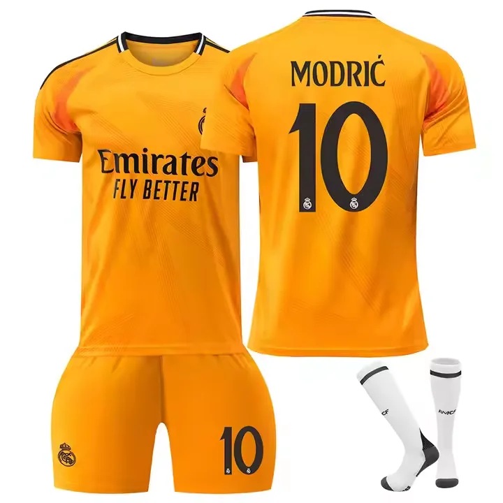 Soccer Jersey Madrids Football Shirt Mbappe Jr Bellingham Modric Camiseta Men kids Football Uniform /polyester /comfortable