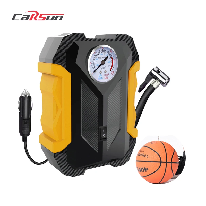 CARSUN PowerTiger Car 12V Portable Tyre Air Compressor Motorcycle Tire Inflators Mini 150 PSI Tire Pump for Cars Inflator Pump