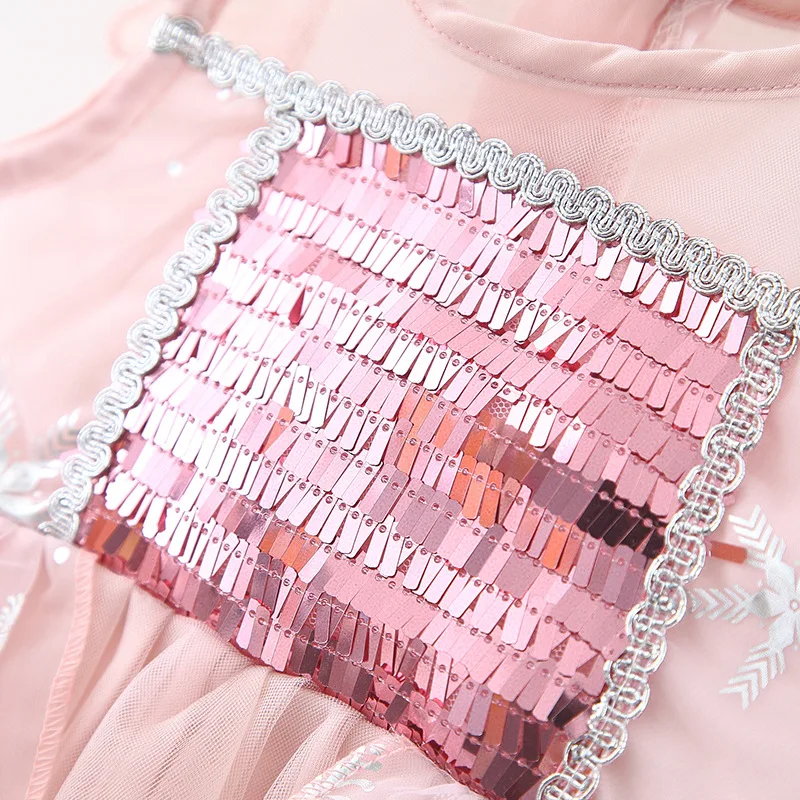 Fashion Sequin Girl Dress Frozen elsa costume clothing baby elsa frozen dress for girls