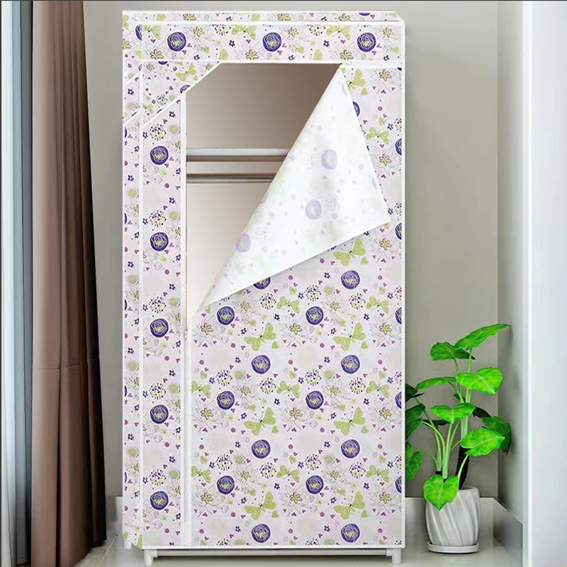 portable rack bifold hangers organizer set single kids storage fabric wardrobe closet