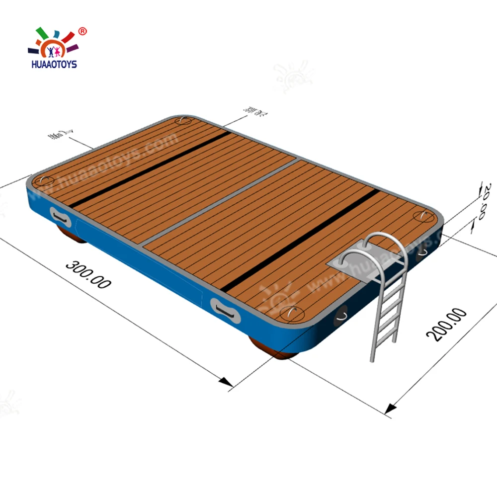 Commercial Grade Bote Round Party Inflatable Floating Dock With Low Price