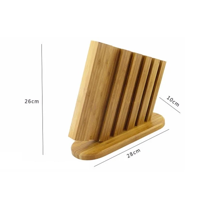 Custom Bamboo Knife Block With Chopping Block Rack Kitchen Storage Holders Knives Organizer Stand Tool Rest For Wholesale