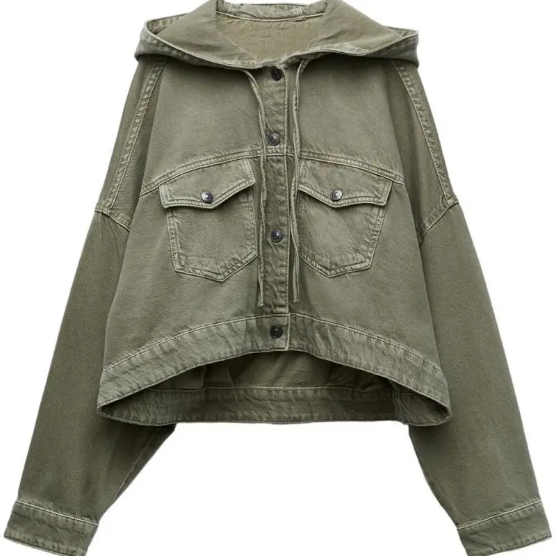 High quality wholesale new prefall ladies pocket denim jacket jacket