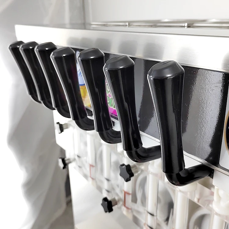 Carplgiani Technology 7 Flavors Floor Commercial Soft Serve yogurt Ice Cream Making Machine with CE ETL