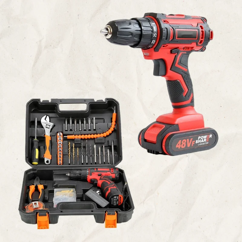 21v/24v Rechargeable hand drill Electric screwdriver Multifunctional household tools Lithium shock drill Hardware tools