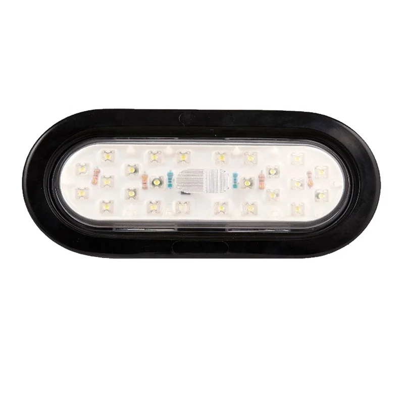 Factory direct sales 6 Inch Oval Clear 26 Piranha Leds  Boat Submersible Truck Trailer Led Rear Lights For  Trailer Boat Lorry