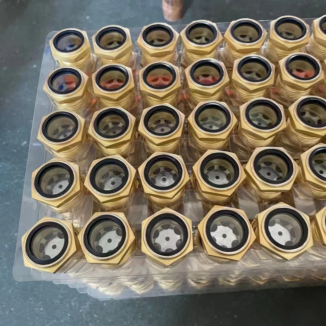 Brass Stainless Steel Oil Level Sight Glass Powder Tank Sight Glass