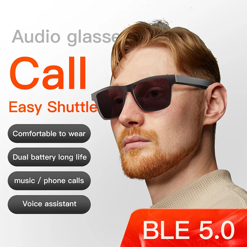 Smart connected mobile phone voice call glasses fashion anti blue light Sunglasses