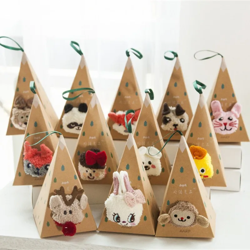  Coral Velvet 3D Stockings Sublimation Embroidery Cozy Unisex Cute Anime Design Deer Fluffy Sleep Christmas Sock With Gift