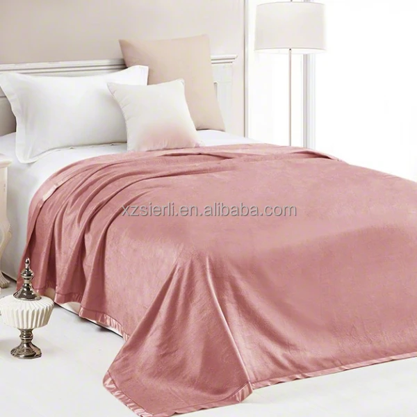 high quality luxury OEKO 100% percent Silk Blanket with Silk Satin Border