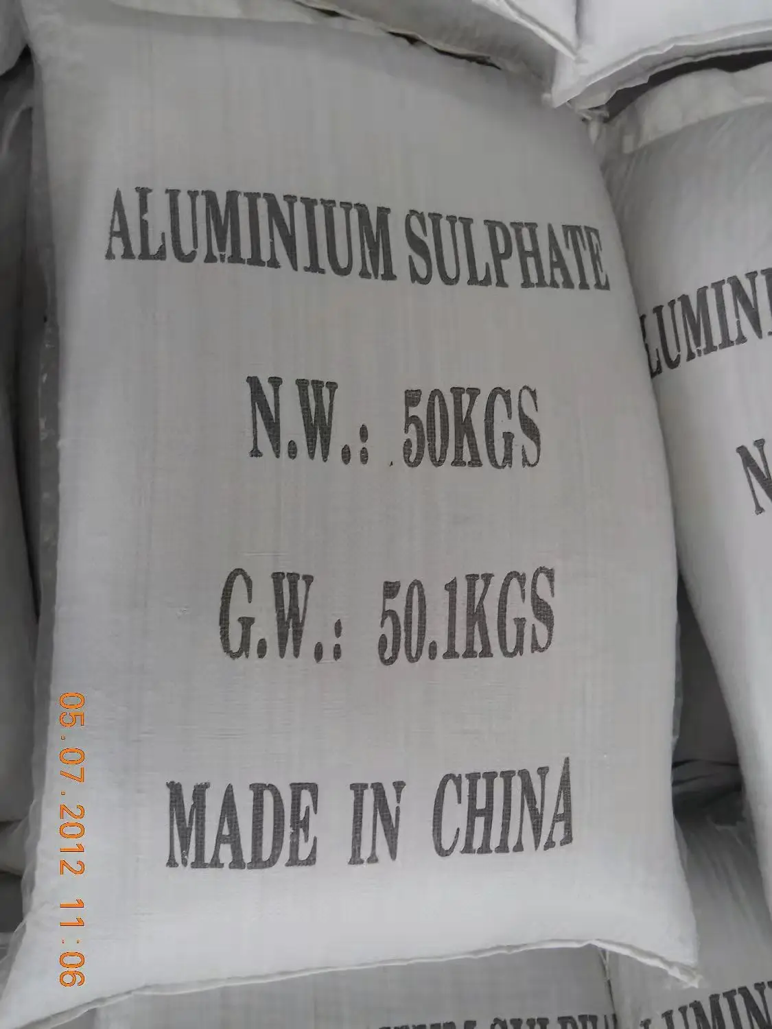 high purity  non Iron aluminum sulphate 17%