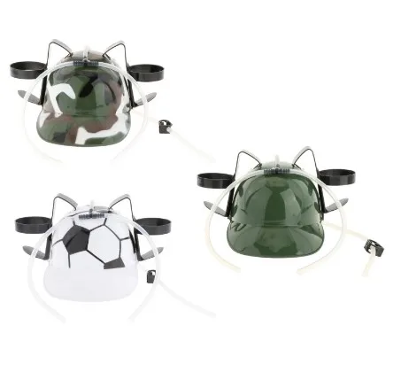 Drinking Helmet Guzzler Drinking Helmet Party Fun Beverage Gadgets Party Hat for Beer Soda