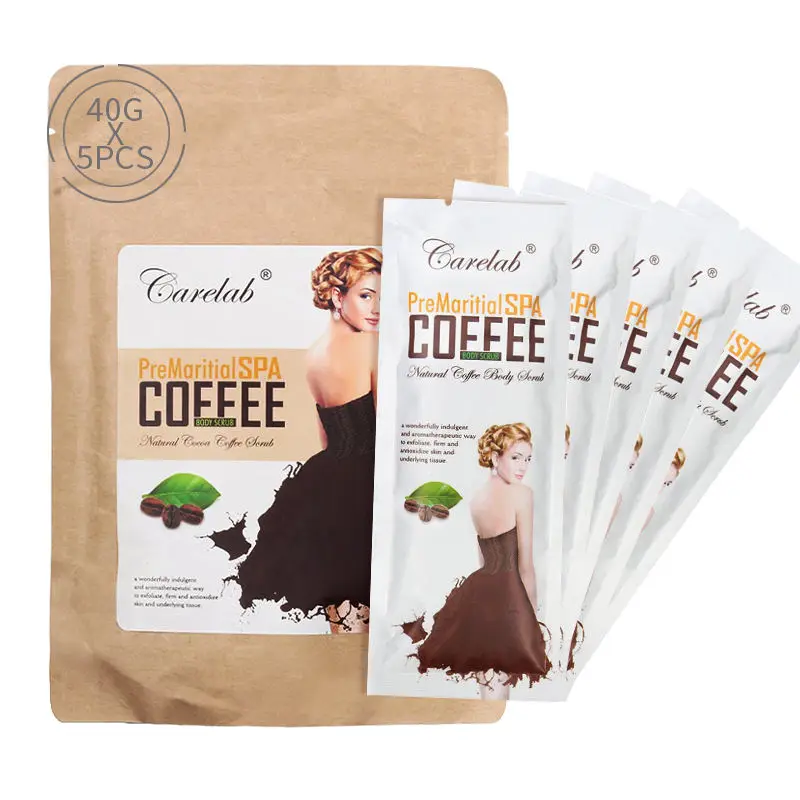 Wholesale 200 g bags Natural Organic Exfoliator Whitening Reduce Fine Lines Coffee Body Scrub