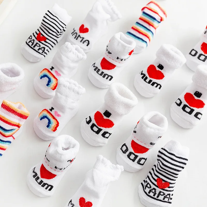 2021 New Design Custom Sweat-Absorbent Baby Socks Organic Cotton Newborn Baby Sock Custom 100% Cotton