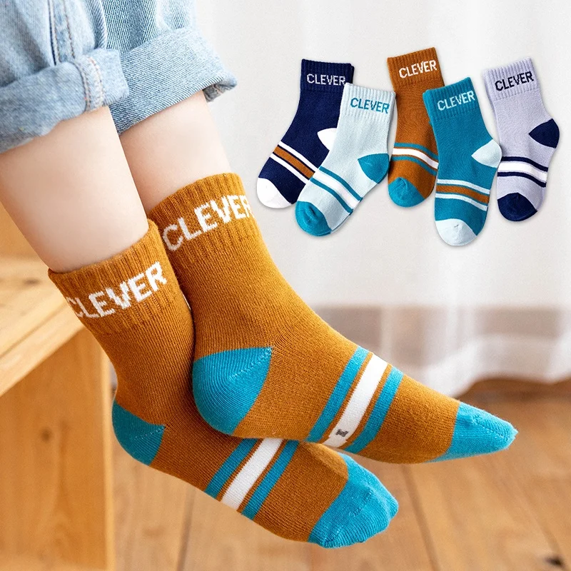 baby boy ruffle school children Cartoon cotton kid socks of anti slip