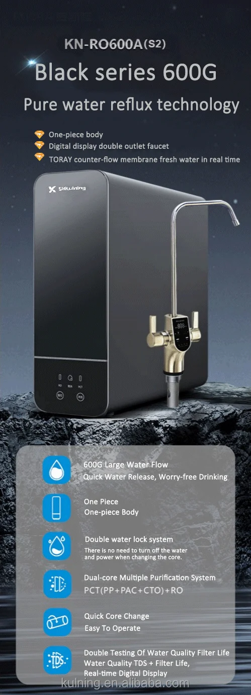 Water Filter 4 Stage Portable Domestic Drinking Water Purifier For Home Reverse Osmosis Water