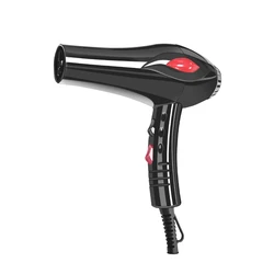 Less Frizz and For Shiny Hair Dryer, Air Electric Negative Ion Hair Dryer  with 3 Heat Settings and Two Nozzles
