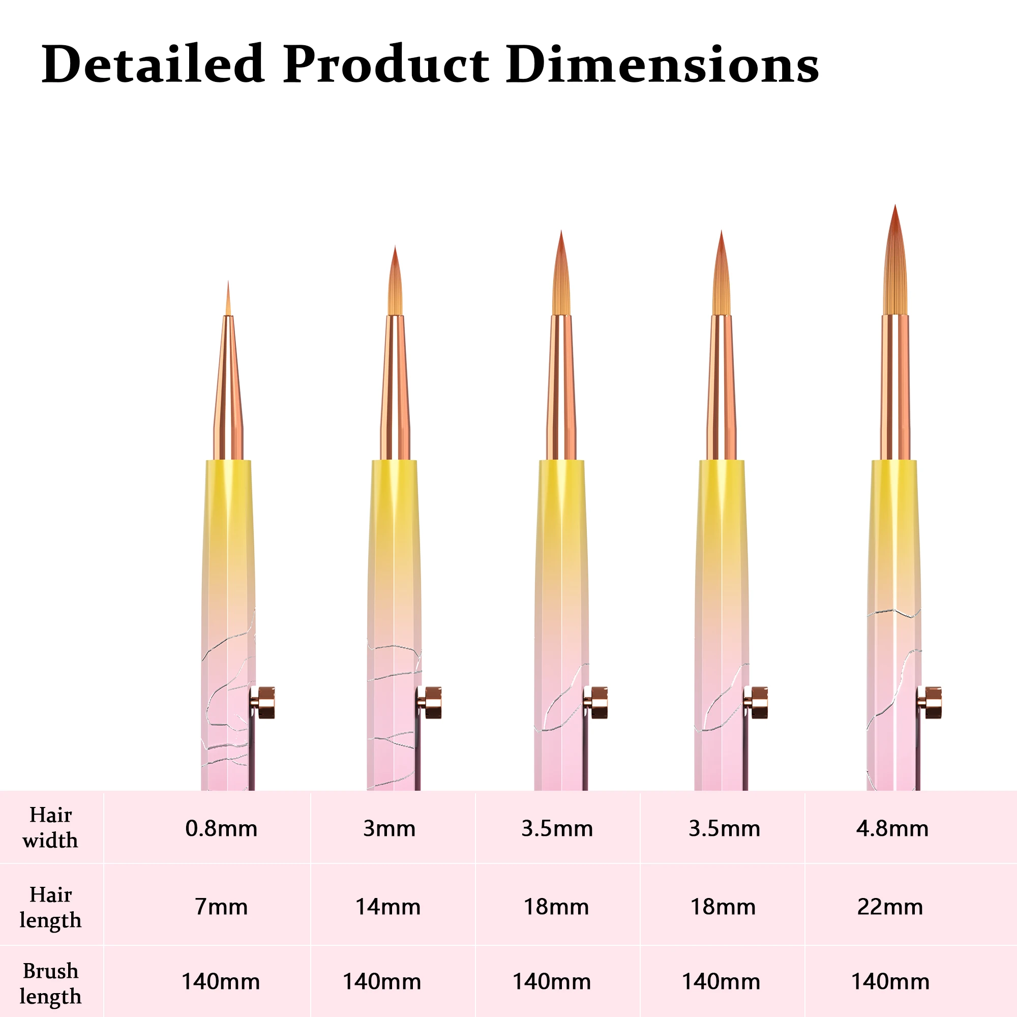 2024 New Design Professional Retractable Watercolor Brush Artist Face Paint Brushes Drawing Pen Kit