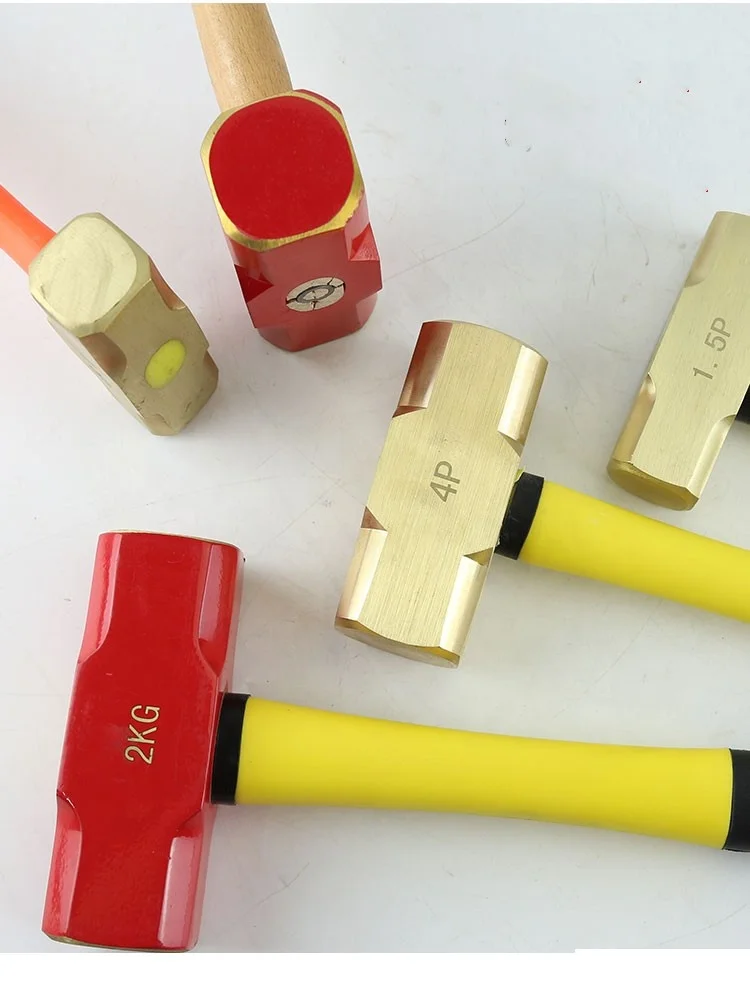 High Quality Beryllium Copper Alloy Brass Aluminum Bronze Safety Hammer Non Sparking Hammer Sledge