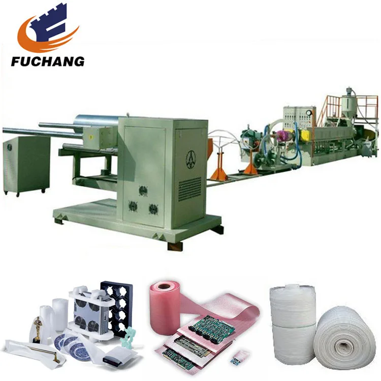 Longkou Fuchang105 PE foam sheet Extruder Line PE foamed film making machine production line