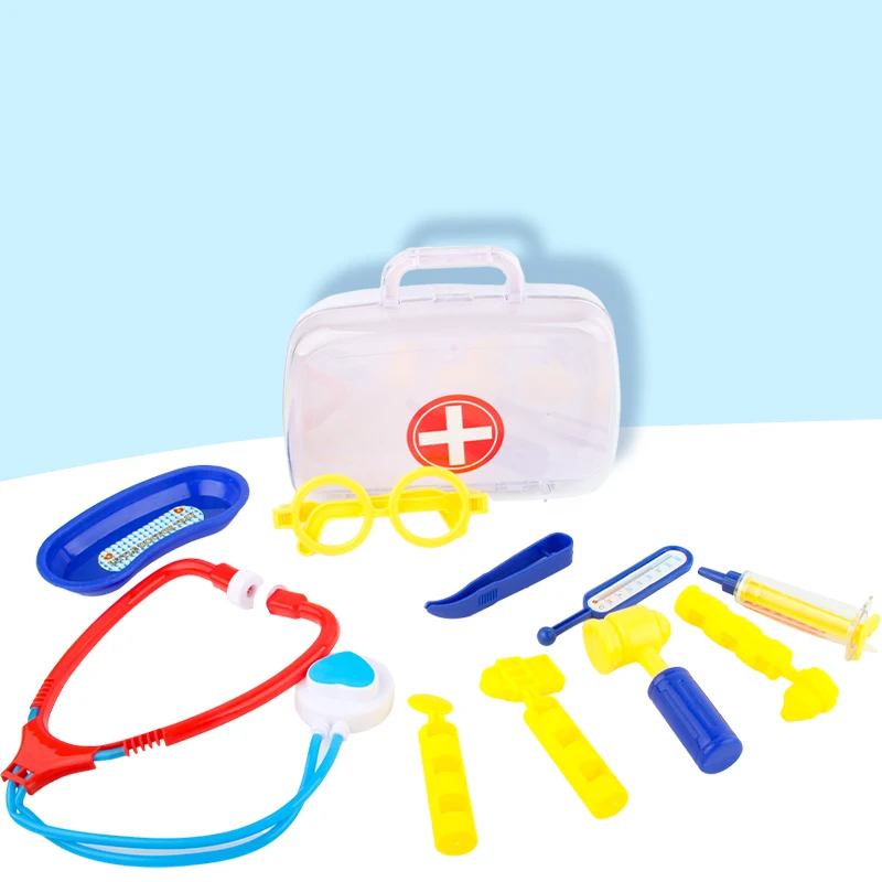 10pcs plastic mini doctor tool toy set educational doctor role play toys for children