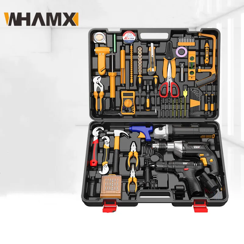 WHAMX 12V Cordless Lithium drill Impact drill Hand drill Angle grinder Toolbox Sets