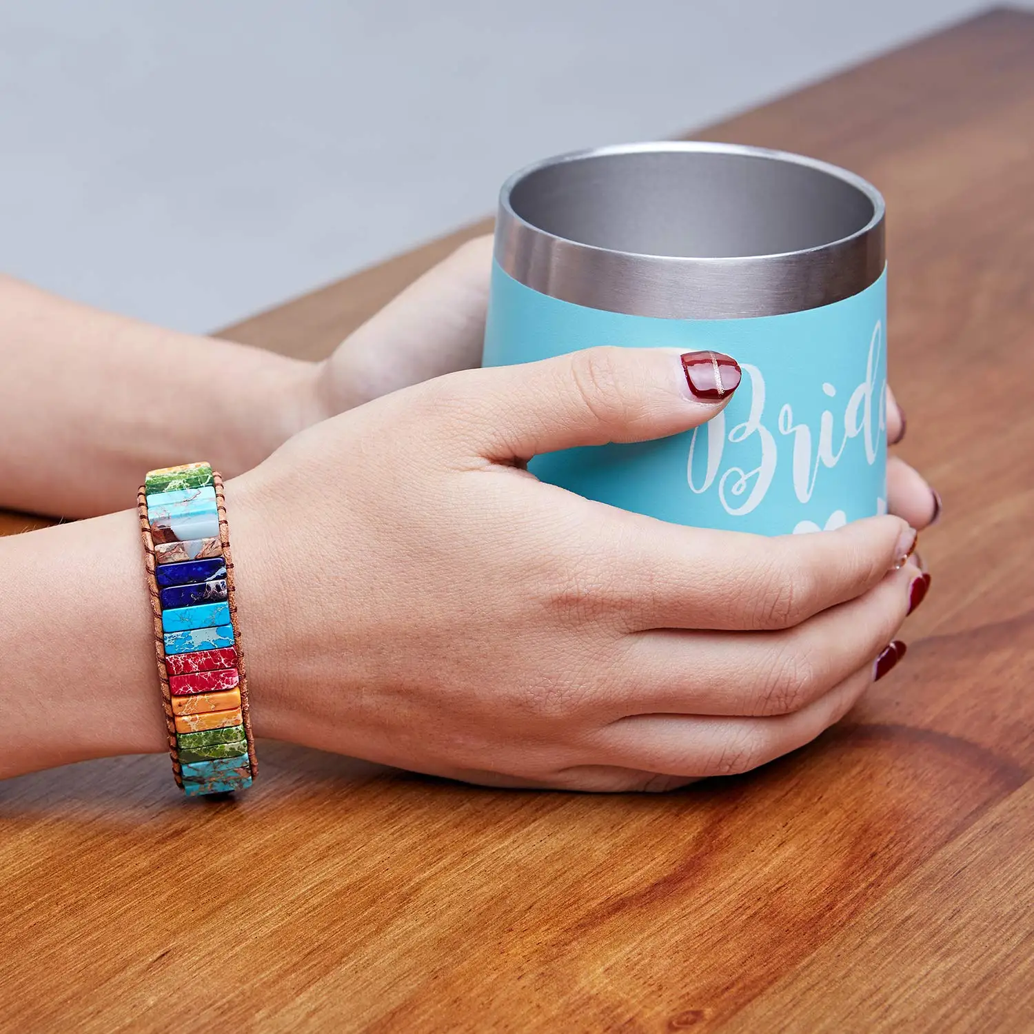 
7 Chakra Bracelets for Women with Real Stones Leather Wrap Healing Bead Bracelet Boho Friendship Jewelry 