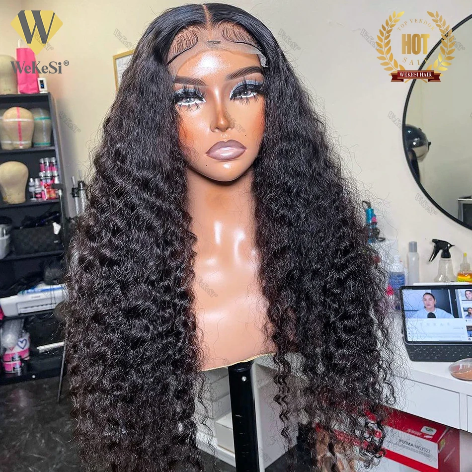 WEkesi Alibaba Online Shopping Virgin Remy Raw french Cuticle Aligned Full French Hd Lace Human Hair Wigs For Black Women