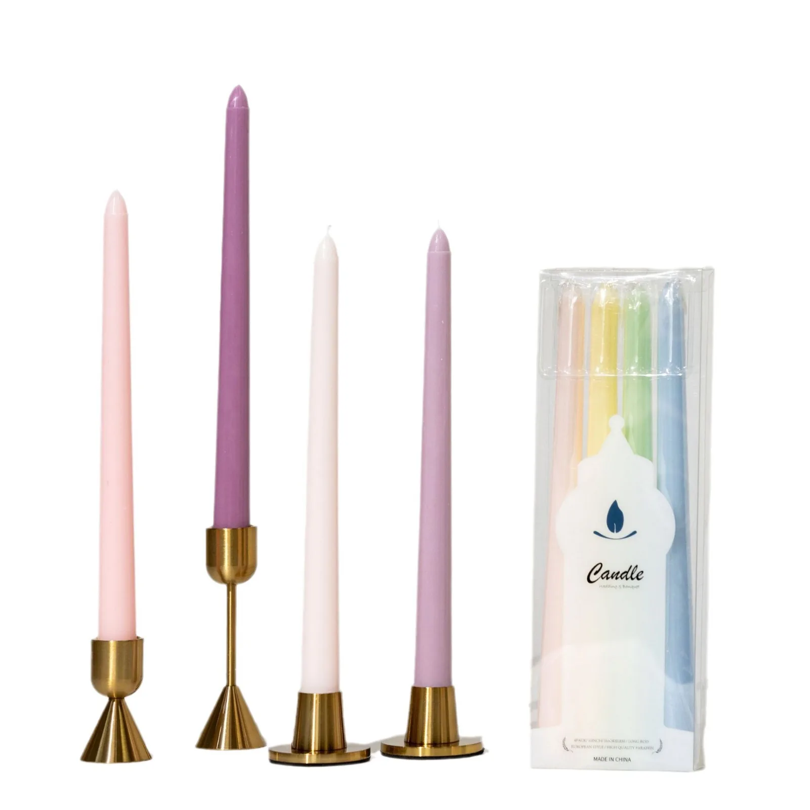 flameless taper candles  25cm 10 inch for wedding decorations  table candle holder  Wedding banquet atmosphere feeling