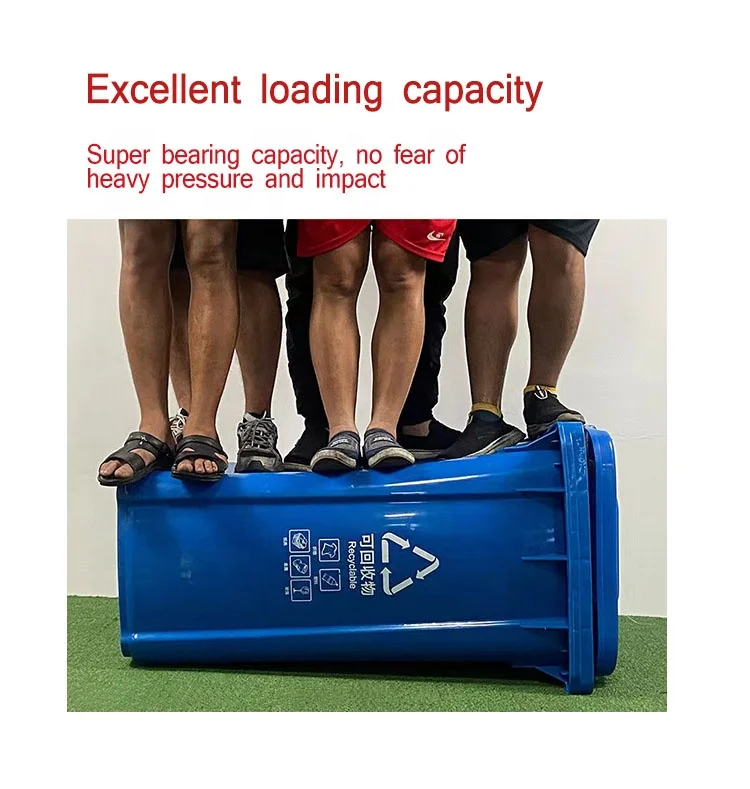 60L garbage bin plastic recycling medical waste container with shaking lid Outdoor Plastic Trash Garbage Can Waste Bin