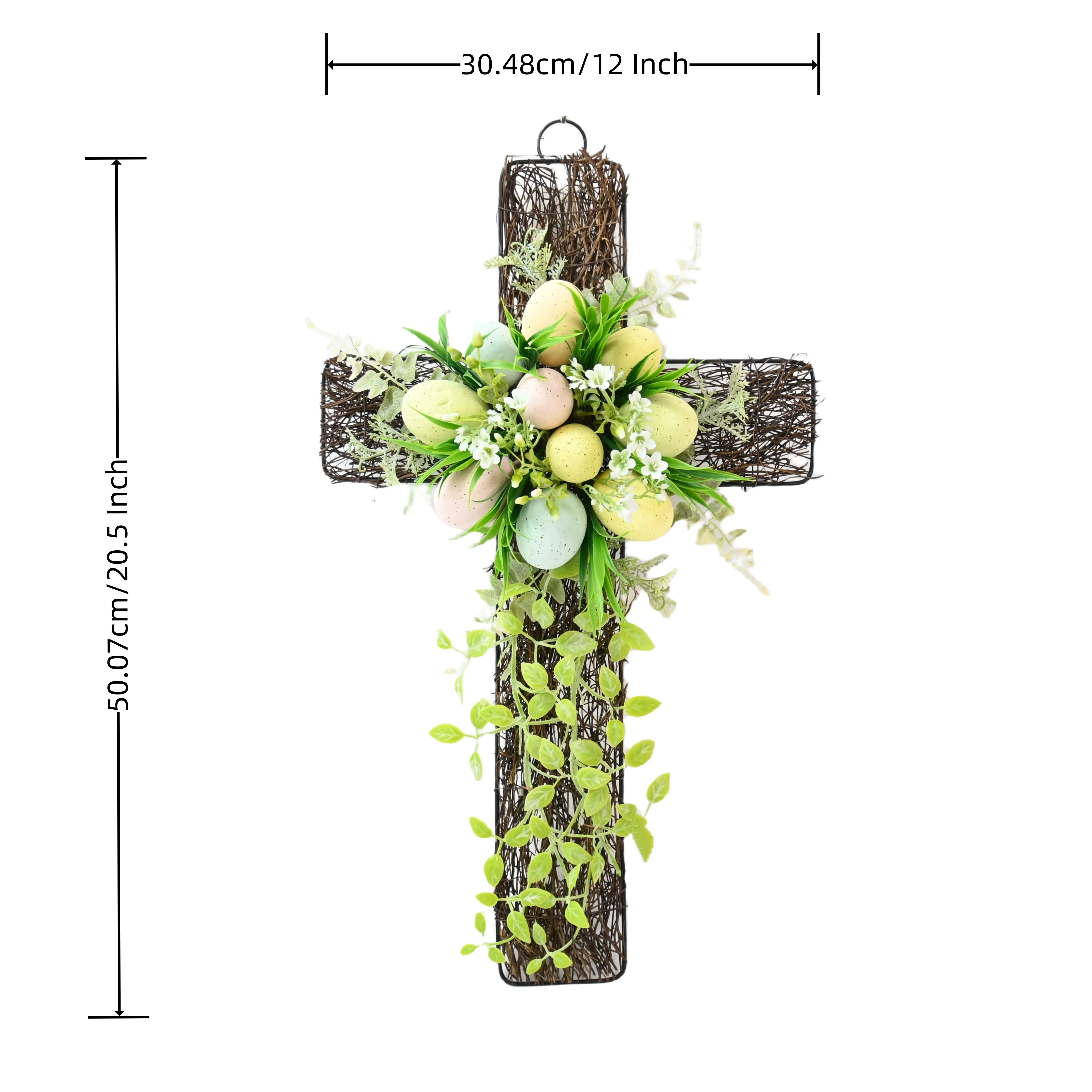 Artificial Eggs Cross Plastic Plants Religious Crafts Memorial Decoration