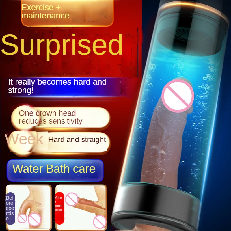 Selling Water Bath Penis Enlargement High Vacuum Erection Penis Pump Penis Delay Training With Spa Male Masturbation C