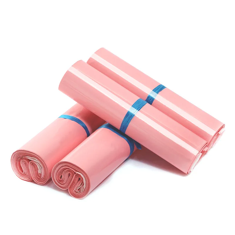 Полиэтиленовые конверты для упаковки одежды из бутика сумки доставки с принтом пластиковые Розовые Конверты