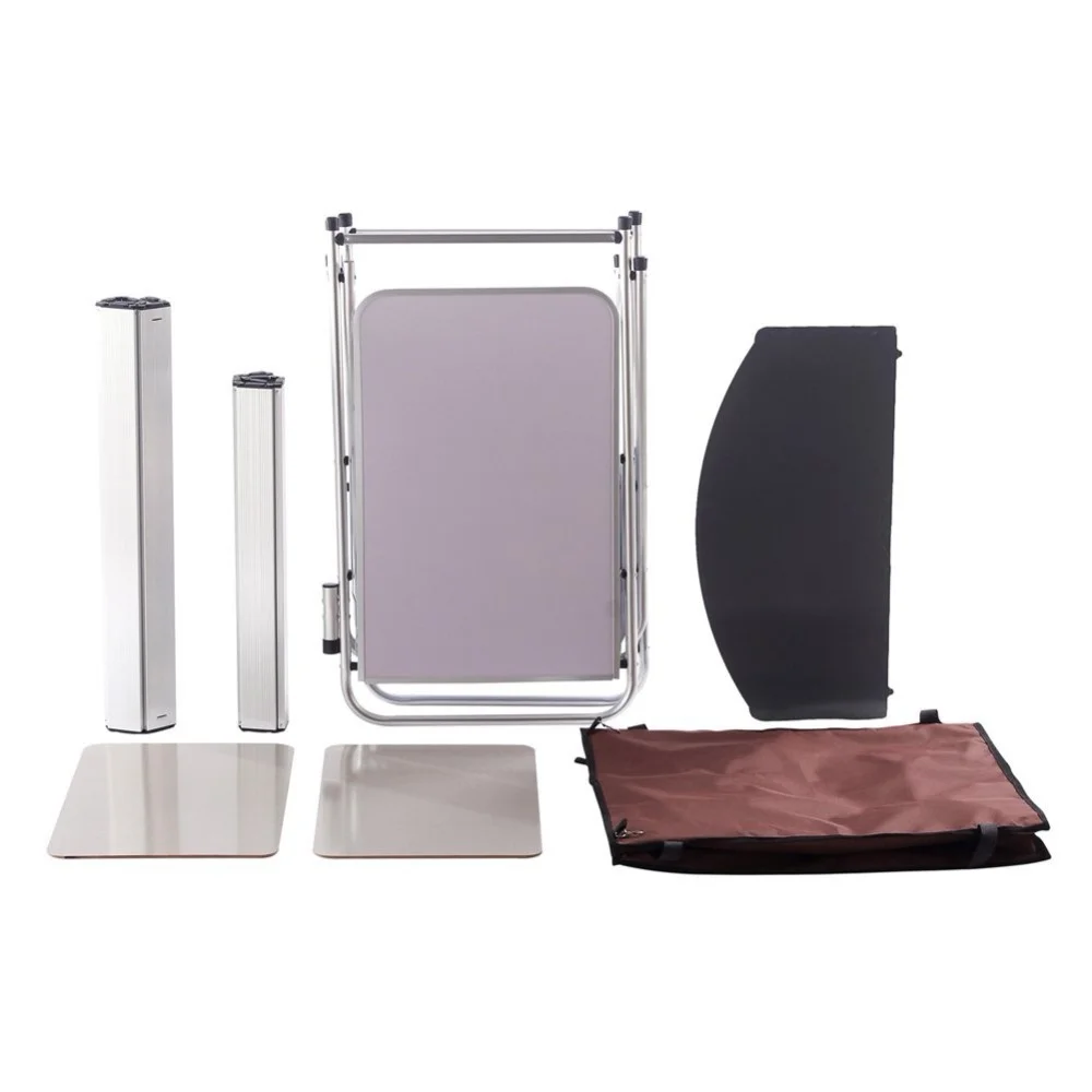 Outdoor Portable Cooking Cook Kitchen Windscreen, BBQ, Party Station Aluminum Floding Camping Table