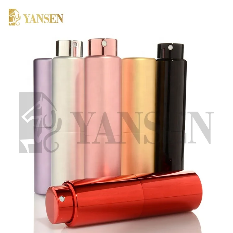 YANSEN 10ml 15ml 20 ml perfume bottle telescopic rotary compression sub-package small perfume spray bottle empty glass bottle