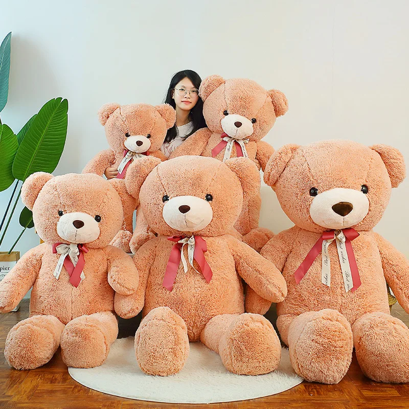 Wholesale giant red pink brown Teddy Bears Plush Toys Big Size Bear Doll Gifts For girls Birthday Stuffed Animals soft toy skin