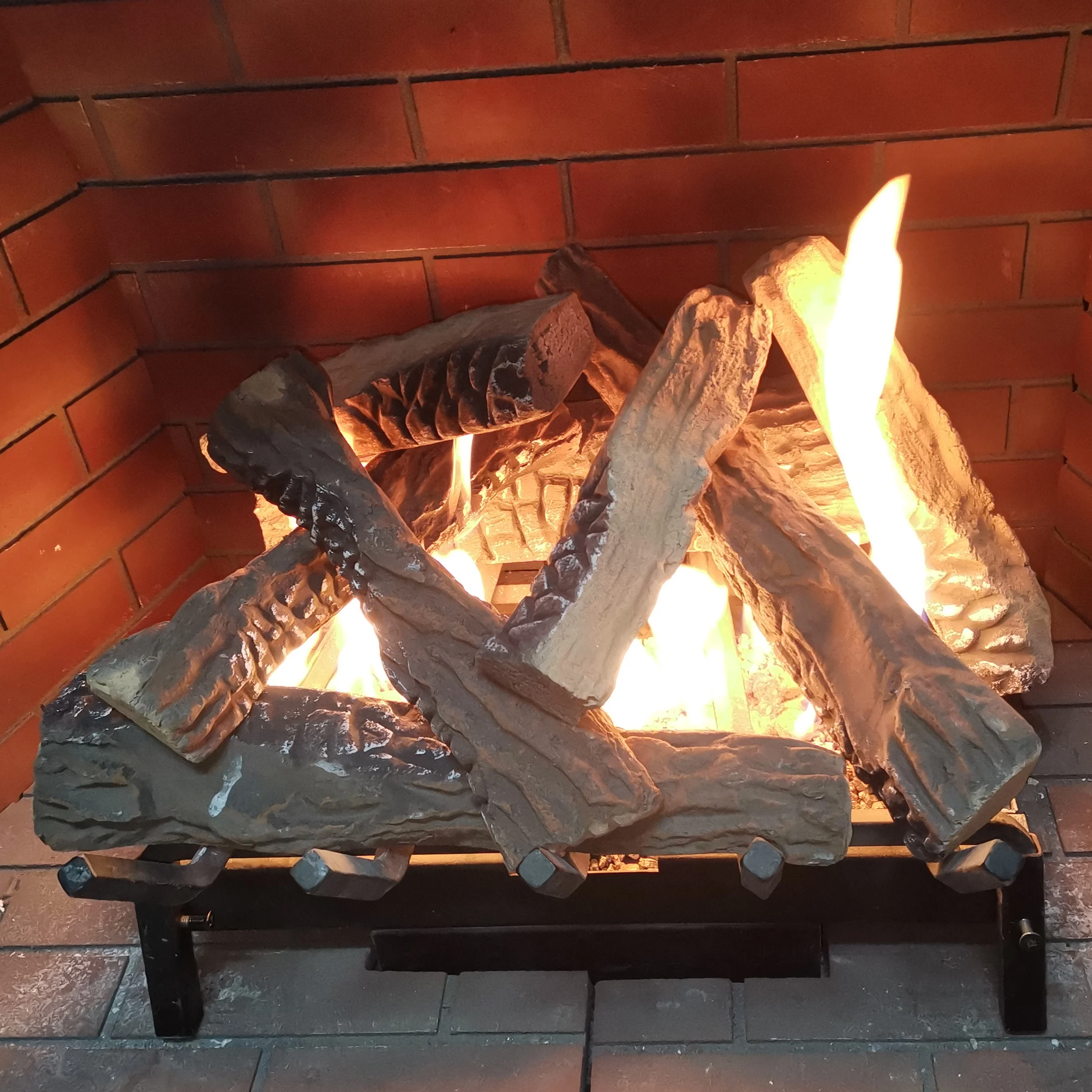 10 Piece Gas  Log Set for Propane Gas Indoor Outdoor Fireplace